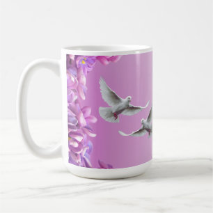 Pair Of Beautiful White Doves Coffee Mug