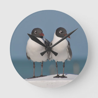 Pair of Black Headed Gulls Round Clock