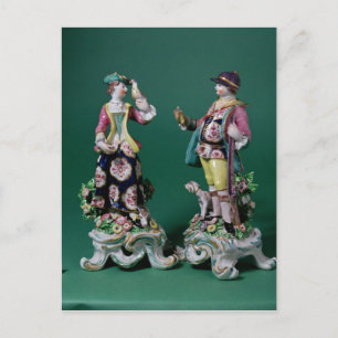 Pair of Bow figures of a Sportsman Postcard