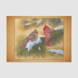 Pair of cardinals tissue paper