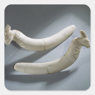 Pair of castanets, Thinite Period (hippopotamus iv Square Sticker