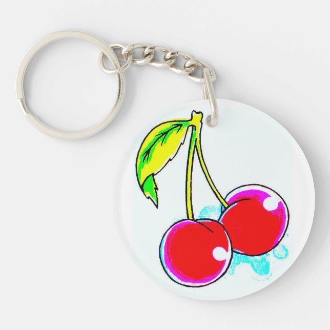 pair of cherries key ring (Front)