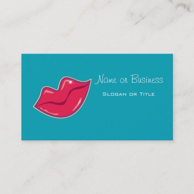 Pair of Cherry Red Lips Business Card (Front)