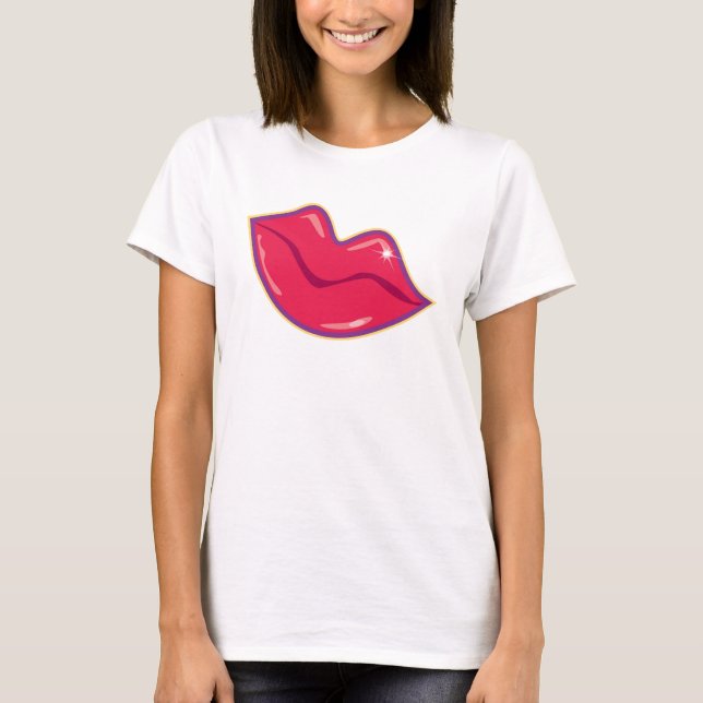 Pair of Cherry Red Lips T-Shirt (Front)