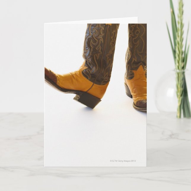 Pair of cowboy shoes card (Front)