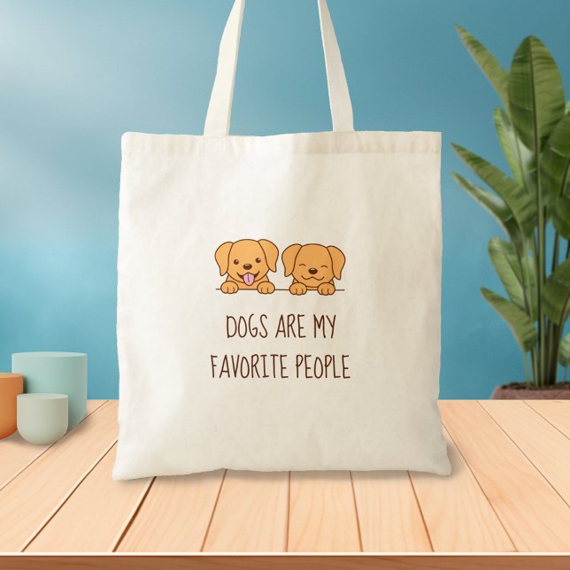 Pair of Cute Labrador Dogs Peeking above Quote Tote Bag (Creator Uploaded)
