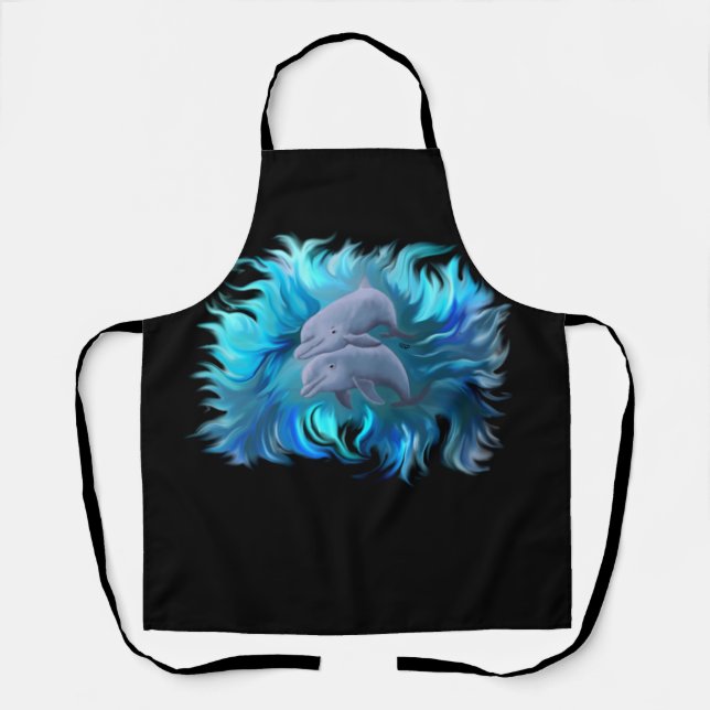 Pair of dolphins apron (Front)