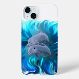 Pair of dolphins iPhone 15 mini case