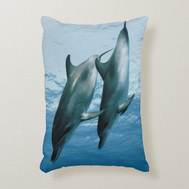 Pair of Dolphins Decorative Cushion (Front(Vertical))