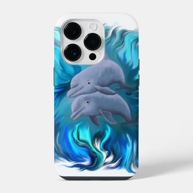 Pair of dolphins iPhone case (Back)