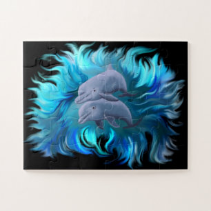 Pair of dolphins jigsaw puzzle