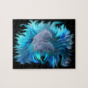 Pair of dolphins jigsaw puzzle