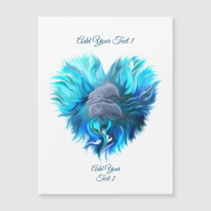Pair of Dolphins magnetic card