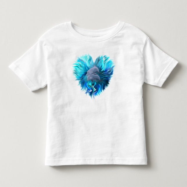 Pair of Dolphins Toddler T-Shirt (Front)