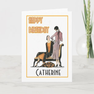 Pair of Flappers Birthday Card