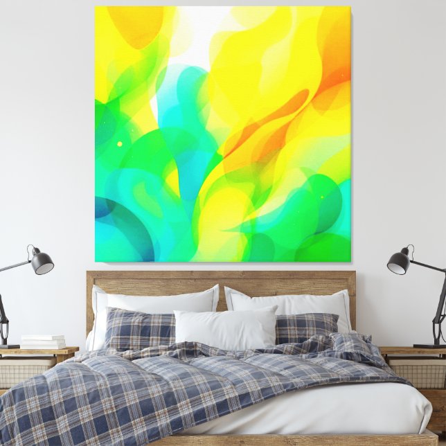 Pair of Flip Flops Canvas Print (Insitu(Bedroom))