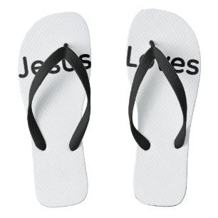 Pair of Flip Flops Jesus loves you Christian 