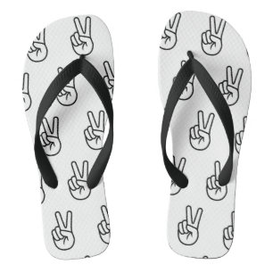 Pair of Flip Flops - Peace Sign