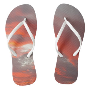 Pair of Flip Flops SUNSET  ART AND DESIGN 