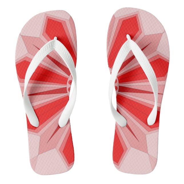 Pair of Flip Flops with red art (Footbed)