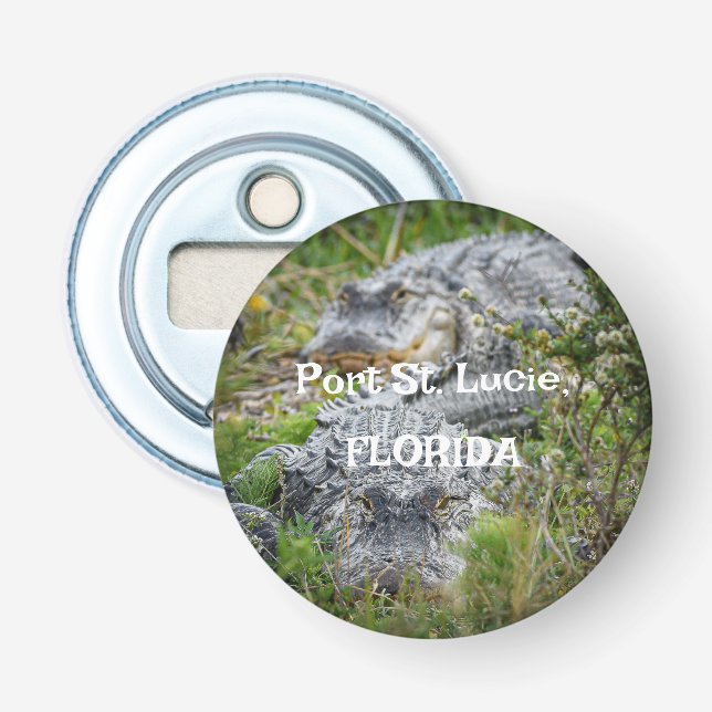 "Pair of Gators" Magnetic Bottle Opener (Front)