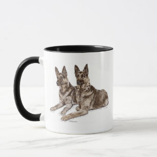 Pair of German Shepherd Dogs Mug