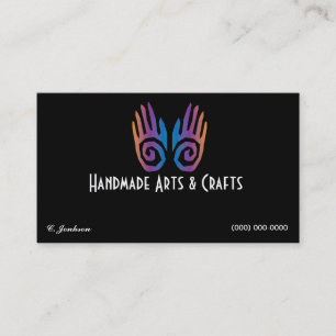 Pair of Hands Logo Business Card Arts and Crafts