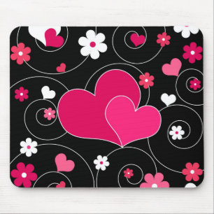 Pair of hearts mouse mat