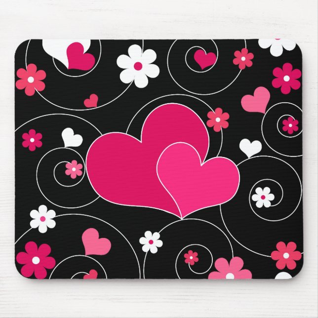 Pair of hearts mouse mat (Front)