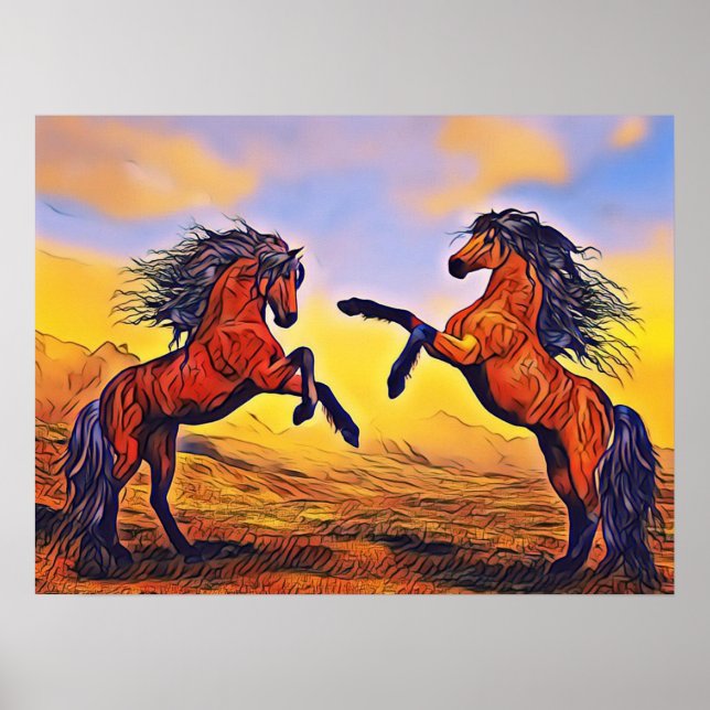 Pair of Horses Poster (Front)