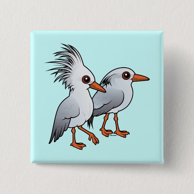 Pair of Kagu 15 Cm Square Badge (Front)