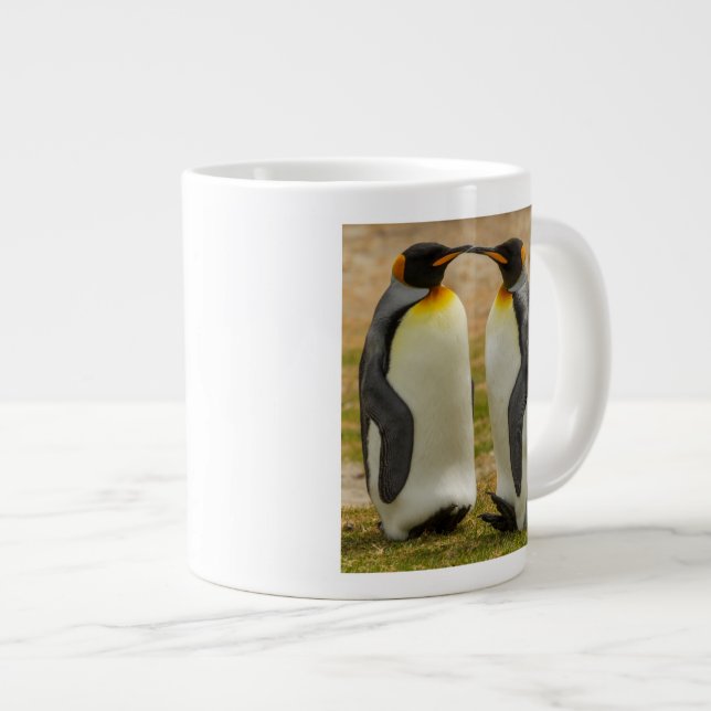 Pair of King Penguins, Falklands Large Coffee Mug (Front Right)