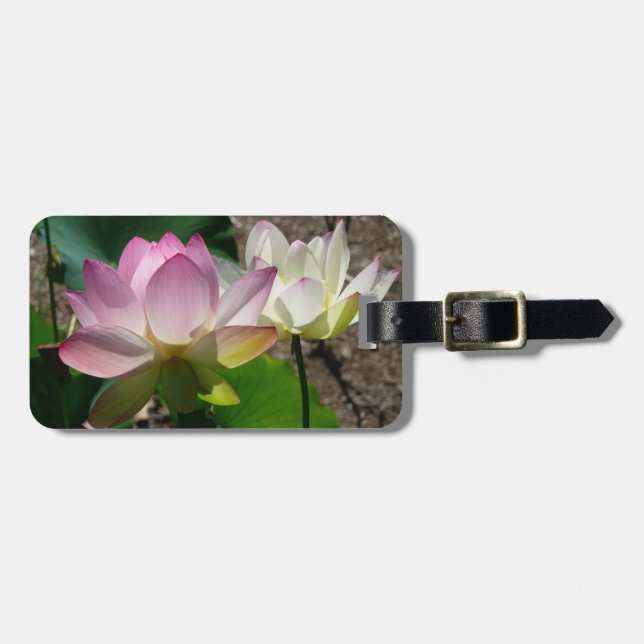 Pair of Lotus Flowers I Luggage Tag (Front Horizontal)
