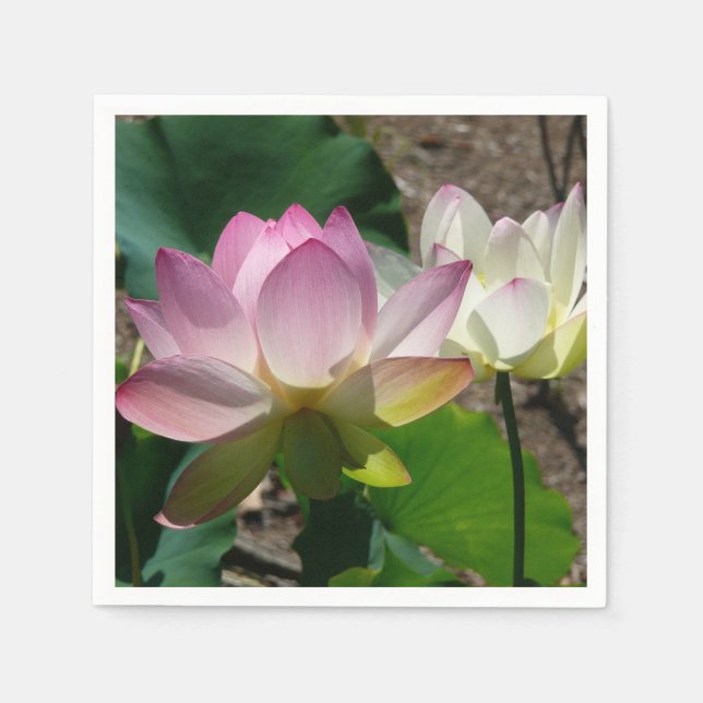 Pair of Lotus Flowers I Napkin (Front)