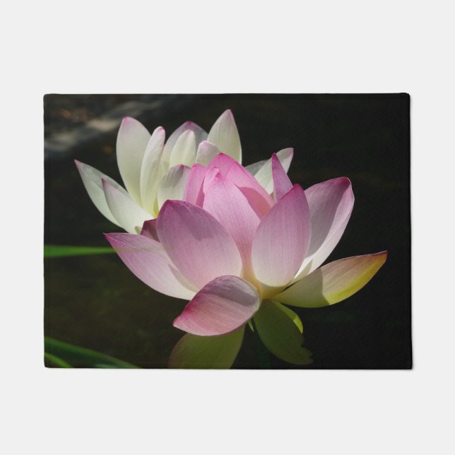 Pair of Lotus Flowers II Doormat (Front)