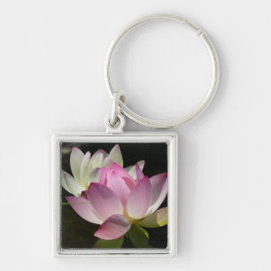 Pair of Lotus Flowers II Key Ring