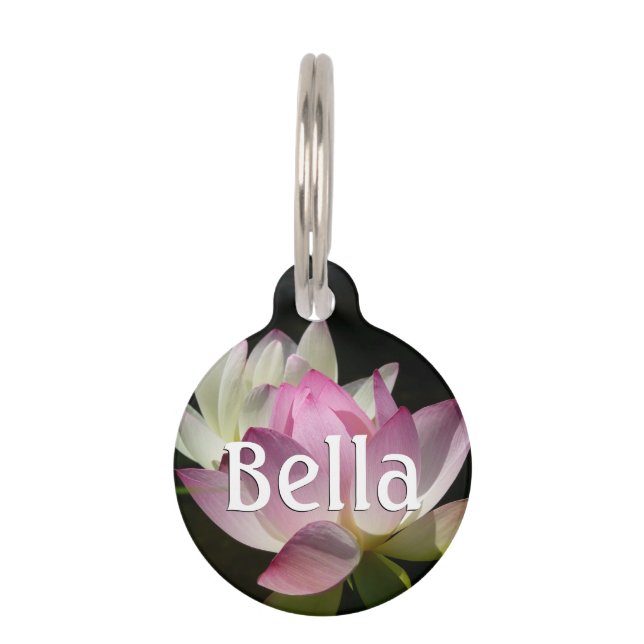 Pair of Lotus Flowers II Pet Tag (Front)