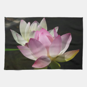 Pair of Lotus Flowers II Tea Towel