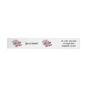 Pair of Lotus Flowers II Wrap Around Label