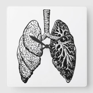 pair of lungs clock