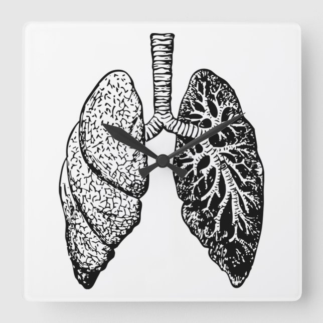pair of lungs clock (Front)