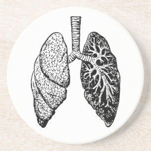 pair of lungs coaster
