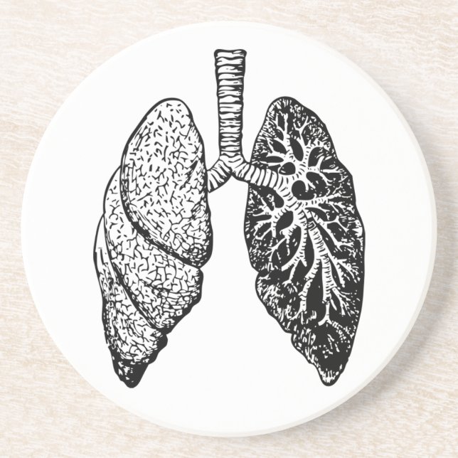 pair of lungs coaster (Front)
