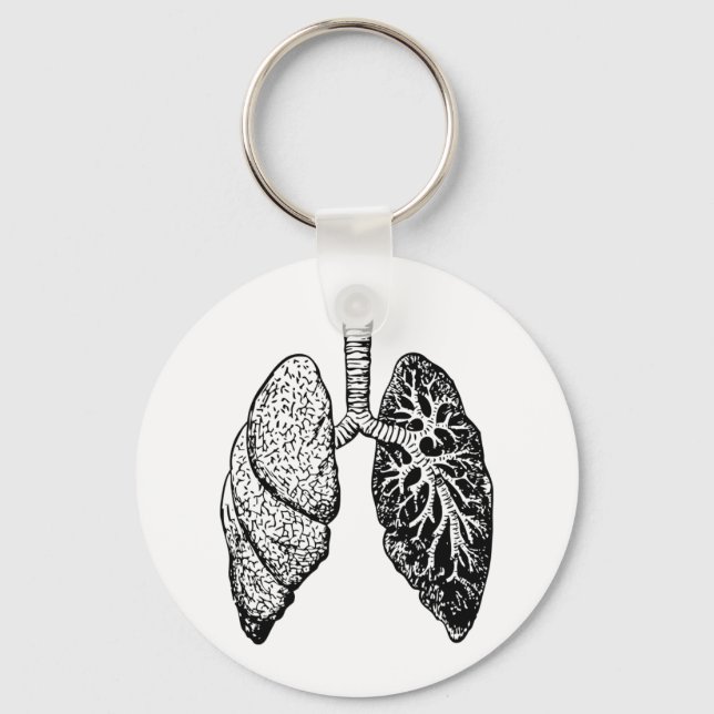 pair of lungs key ring (Front)