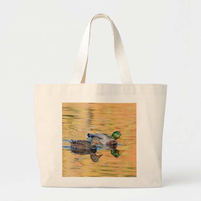Pair of Mallards Large Tote Bag (Front)