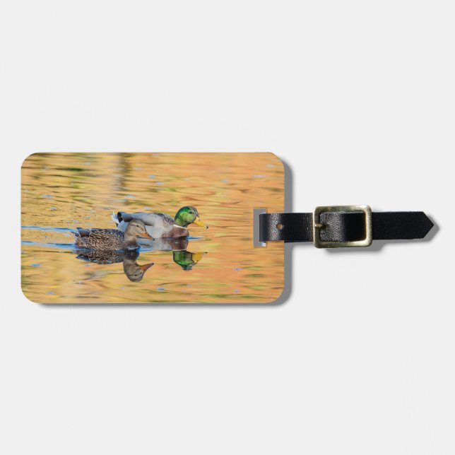 Pair of Mallards Luggage Tag (Front Horizontal)
