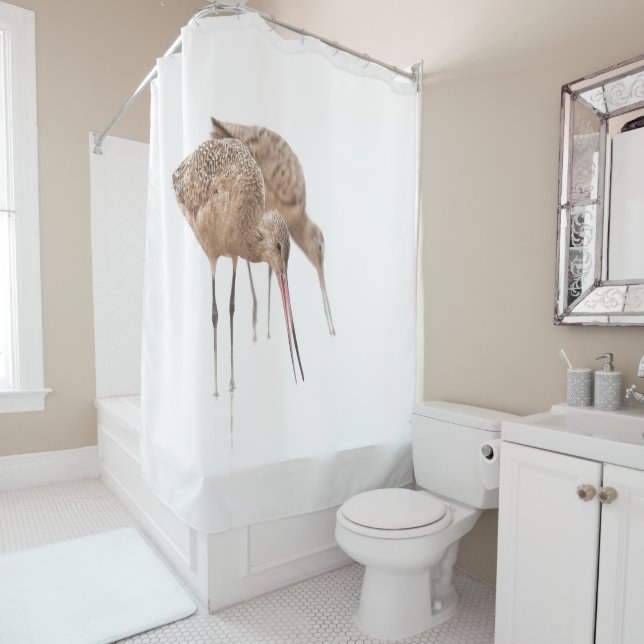 Pair of Marbled Godwit's Shower Curtain (In Situ)