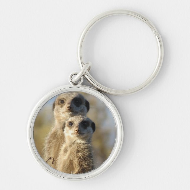Pair of Meerkats Key Ring (Front)