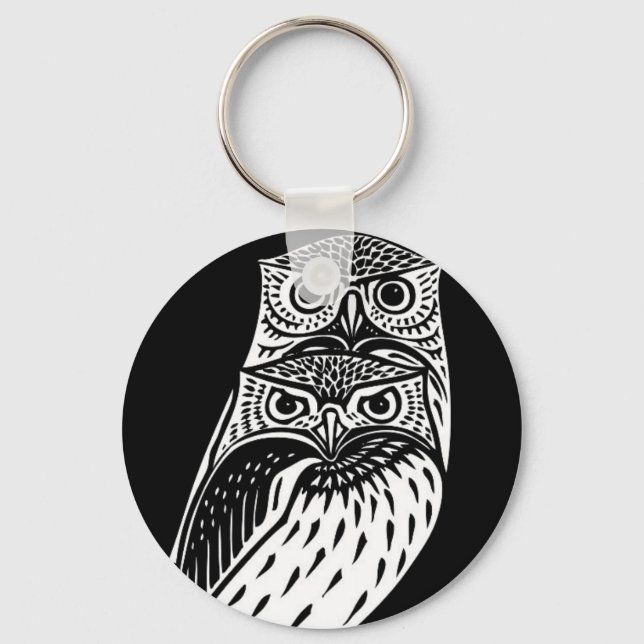 Pair of Owls Key Ring (Front)