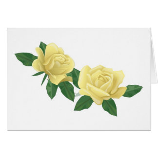 Pair of Pale Yellow Roses